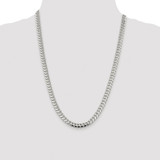 Sterling Silver Rhodium-plated 7.0mm Polished Domed Curb Chain - QD-EECB5D3E-2734