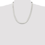Sterling Silver Rhodium-plated 7.3mm Magic Herringbone Chain - QH-577C734D-4396