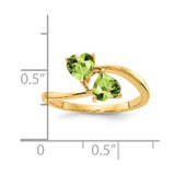 14k 5mm Heart Peridot ring
