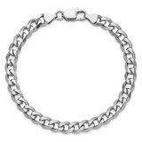 Sterling Silver Rhodium-plated 7.5mm Curb Chain - QC-0B85AB70-6506