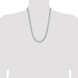 Sterling Silver Rhodium-plated 7.5mm Curb Chain - QC-F54B69CD-9623