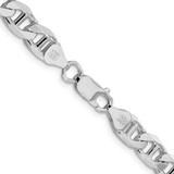 Sterling Silver Rhodium-plated 7.5mm Figaro Anchor Chain - QA-728B3A04-8460