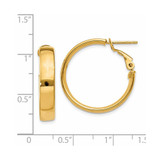 14k 5mm Omega Back Hoop Earrings