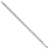 Sterling Silver Rhodium-plated 7mm Beveled Curb Chain - QF-57991099-4290