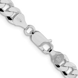 Sterling Silver Rhodium-plated 7mm Beveled Curb Chain - QF-8CC2700A-7320