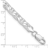 Sterling Silver Rhodium-plated 7mm Flat Anchor Chain - QA-FDAECD7D-3019