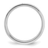 Sterling Silver Rhodium-plated 7mm Flat Size 4.5 Band