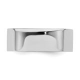 Sterling Silver Rhodium-plated 7mm Flat Size 9.5 Band