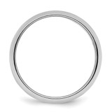 Sterling Silver Rhodium-plated 7mm Half-Round Size 6 Band