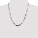 Sterling Silver Rhodium-plated 6.25mm D/C Square Curb Chain - QF-819D1E23-3910