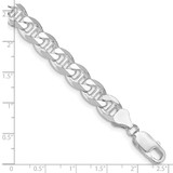 Sterling Silver Rhodium-plated 8.25mm D/C Flat Anchor Curb Chain - QF-10306BC2-8674