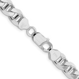 Sterling Silver Rhodium-plated 8.25mm D/C Flat Anchor Curb Chain - QF-3FEF49DD-4564