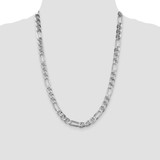 Sterling Silver Rhodium-plated 8.25mm Figaro Anchor Chain - QA-EFE6F17D-6678