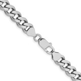Sterling Silver Rhodium-plated 8.3mm Curb Chain - QC-79DE30C3-7650