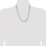 Sterling Silver Rhodium-plated 8.3mm Curb Chain - QC-A3801302-2172