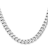 Sterling Silver Rhodium-plated 8.3mm Curb Chain - QC-C786549F-4788
