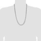 Sterling Silver Rhodium-plated 8.3mm Curb Chain - QC-D5A8FAD4-8642