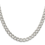 Sterling Silver Rhodium-plated 8.3mm Pav‚ Curb Chain - QC-04F54C50-1871