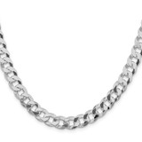 Sterling Silver Rhodium-plated 8.5mm Beveled Curb Chain - QF-4540E584-4659