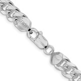 Sterling Silver Rhodium-plated 8.5mm Domed w/ Side D/C Curb Chain - QR-99E105AA-3906