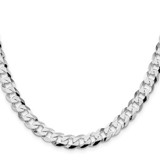Sterling Silver Rhodium-plated 8.5mm Flat Curb Chain - QL-A80E130A-4669
