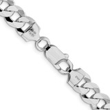 Sterling Silver Rhodium-plated 8.5mm Flat Curb Chain - QL-A80E130A-4669