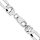 Sterling Silver Rhodium-plated 8.5mm Lightweight Flat Figaro Chain - QM-7A758518-1783