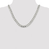 Sterling Silver Rhodium-plated 8.6mm D/C Square Curb Chain - QF-7D3C08AE-6928
