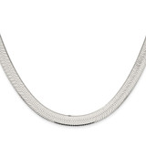 Sterling Silver Rhodium-plated 8.75mm Magic Herringbone Chain - QH-3681B7F4-1929
