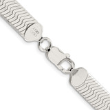 Sterling Silver Rhodium-plated 8.75mm Magic Herringbone Chain - QH-3681B7F4-1929