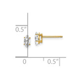 14k 5x2.5mm Marquise Cubic Zirconia earring