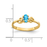 14k 5x3mm Oval Blue Topaz ring