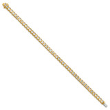 14k 6 1/2 carat Lab Grown Diamond VS/SI+ G+ Emerald Bezel Set Tennis Bracelet