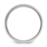 Sterling Silver Rhodium-plated 8mm Half Round Milgrain Size 7 Band