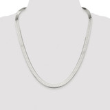 Sterling Silver Rhodium-plated 8mm Magic Herringbone Chain - QH-374AE4F4-6440