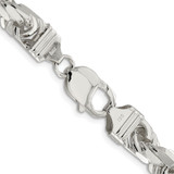 Sterling Silver Rhodium-plated 9.0mm Diamond-cut Rope Chain - QD-0A6059EA-8335