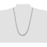 Sterling Silver Rhodium-plated 9.3mm Curb Chain - QC-0FDA0F33-3273