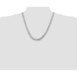 Sterling Silver Rhodium-plated 9.3mm Curb Chain - QC-711BC8E3-1193