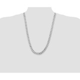 Sterling Silver Rhodium-plated 9.3mm Curb Chain - QC-7BE35483-4039