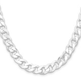 Sterling Silver Rhodium-plated 9.3mm Curb Chain - QC-D0F5B97B-9537