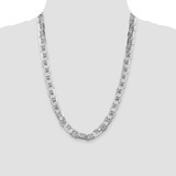 Sterling Silver Rhodium-plated 9.5mm Flat Anchor Chain - QA-649C4716-4082