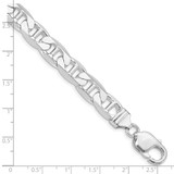 Sterling Silver Rhodium-plated 9.5mm Flat Anchor Chain - QA-E5DEB71A-9823
