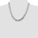 Sterling Silver Rhodium-plated 9.75mm Flat Curb Chain - QL-9745C684-6373