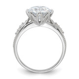 Sterling Silver Rhodium-plated 9mm CZ Ring - QR-1AF45E38-8161