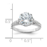 Sterling Silver Rhodium-plated 9mm CZ Ring - QR-1AF45E38-8161