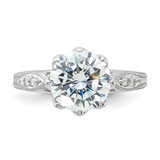 Sterling Silver Rhodium-plated 9mm CZ Ring - QR-F6C2B70F-6127