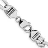 Sterling Silver Rhodium-plated 9mm Figaro Chain - QF-8A407A3F-2651