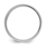 Sterling Silver Rhodium-plated 9mm Half Round Milgrain Size 7 Band