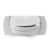 Sterling Silver Rhodium-plated 9mm Half-Round Size 11 Band