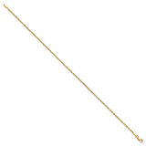 14K 6 inch 1.5mm Ultra Diamond-cut Rope with Lobster Clasp Chain